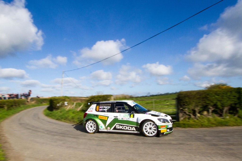 Neil Simpson in action on the 2014 Circuit of Ireland Rally -Image Graham Curry 