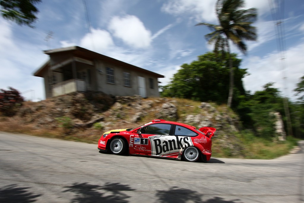 Paul Bourne on the 2010 SOL Rally Barbados. Picture - Graham Curry Photography