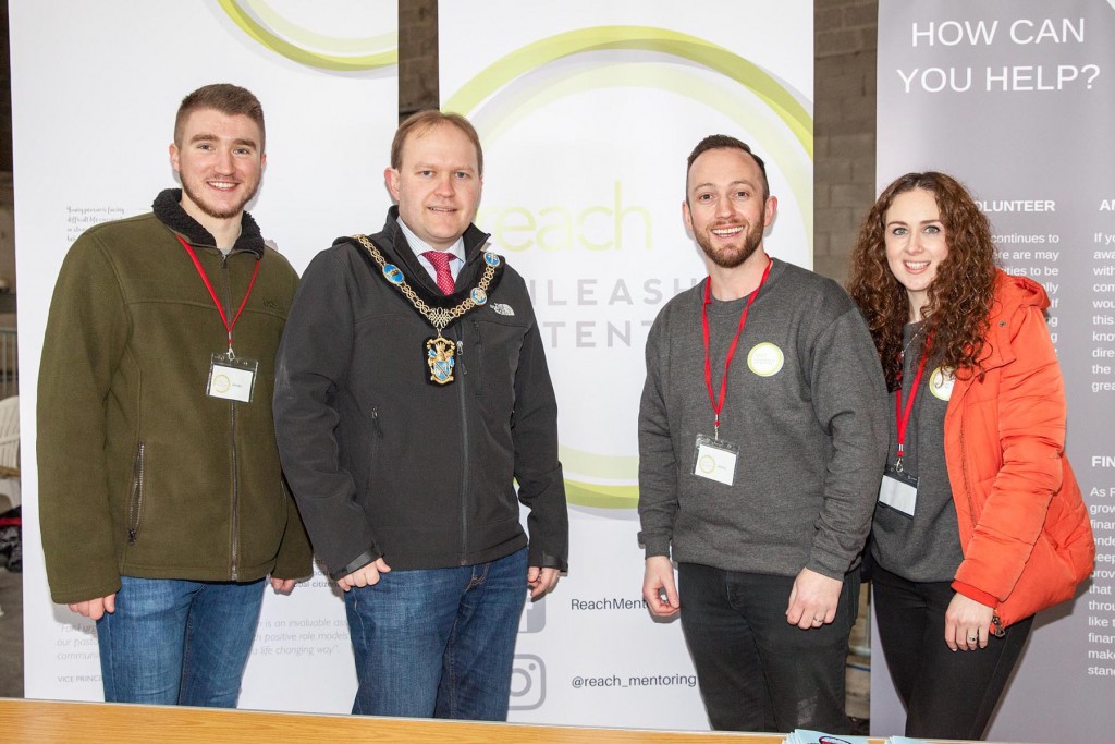 Mayor of ABC Council, Gareth Wilson with staff and volunteers from reach Mentoring