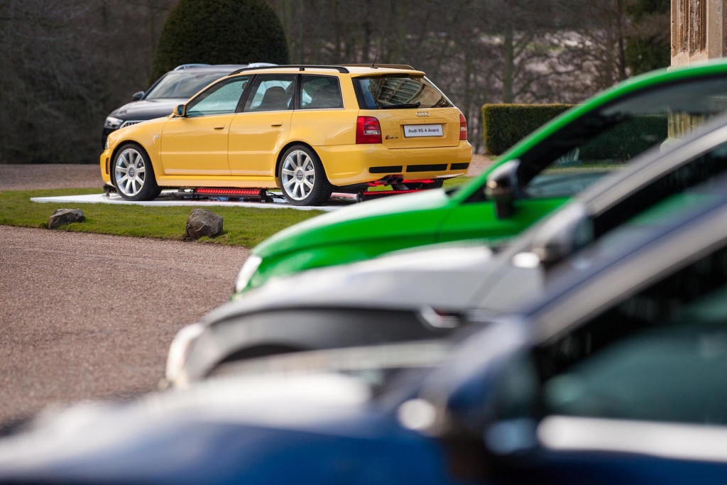 An original RS4 Avant  in the distance - the car that we all fell in love with almost 2-decades ago...