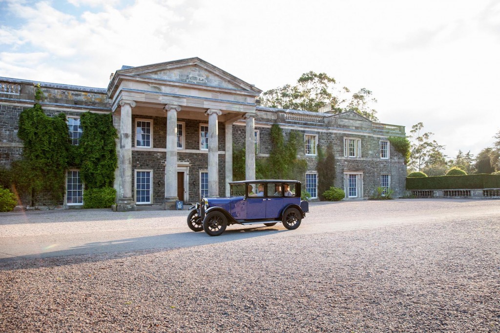 Drivers got to see the manor house at Mount Stewart up close...