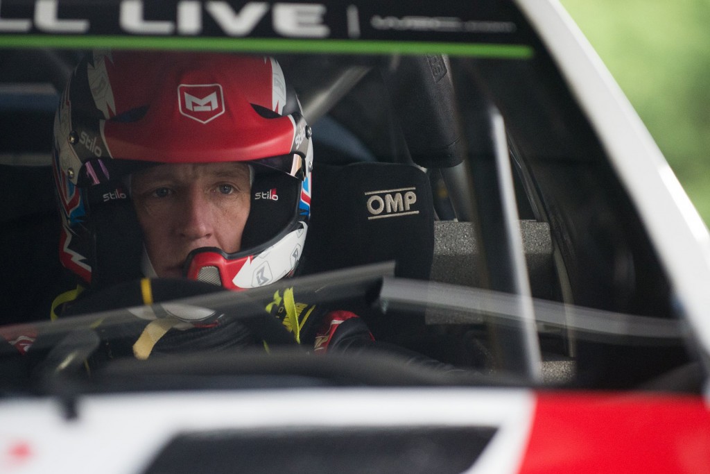 Dungannon's Kris Meeke looking focused aboard his new steed - the Toyota Yaris WRC...