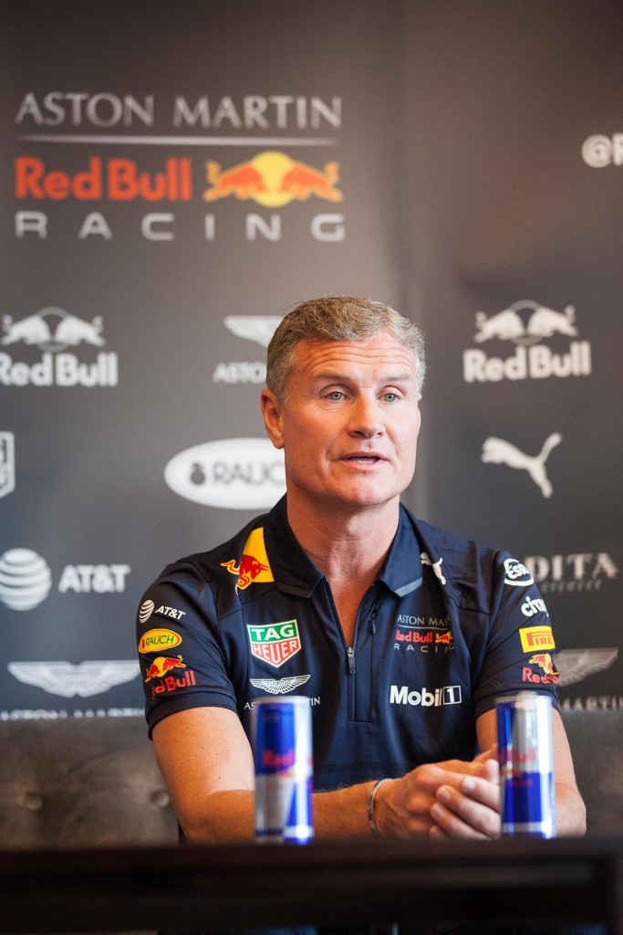 David Coulthard at today's press conference in Belfast...