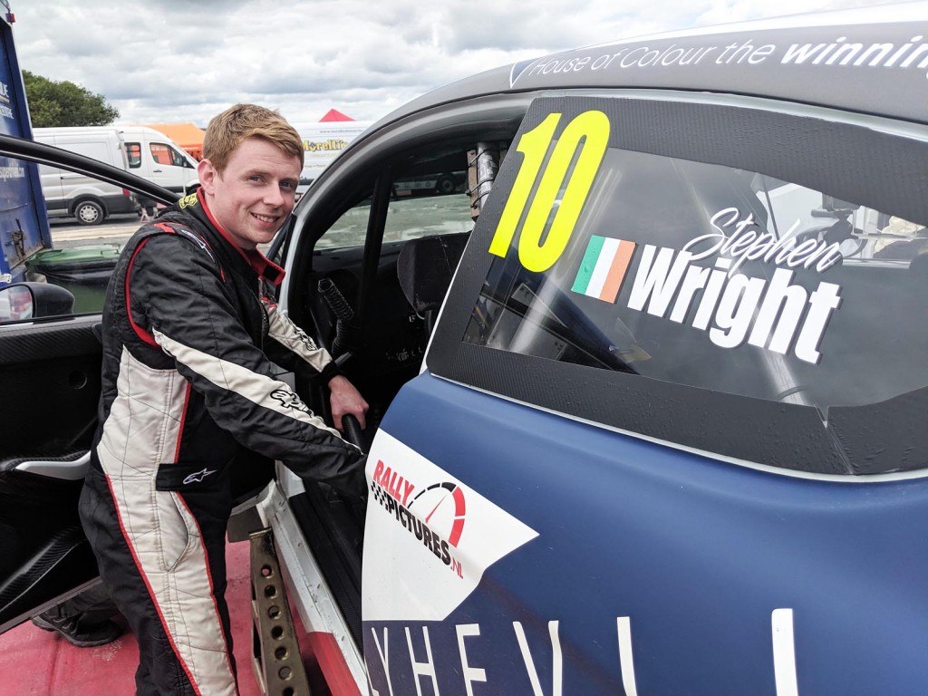 Top NI Championship points scorer Stephen Wright beside his Fiesta R5. picture: Jonathan MacDonald
